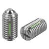 Kipp 5/8"-11 Spring Plungers, LONG-LOK, Ball Style, Slotted, Stainless Steel, Heavy End Pressure (Qty. 1), K0322.2A6