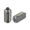 Kipp 1/4"-20 Spring Plungers, LONG-LOK, Pin Style, Slotted, Stainless Steel, Light End Pressure (10/Pkg.), K0324.1A2