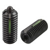 Kipp M6 Spring Plungers, LONG-LOK, Pin Style, Hexagon Socket, Steel, Standard End Pressure (10/Pkg.), K0327.06