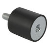 Kipp M6 x 20 mm (D) x 38 mm (OAL) Rubber-Metal Buffers, Galvanized Steel, Style B (Qty. 1), K0568.02002055