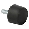 Kipp M6 x 25 mm (D) x 35 mm (OAL) Rubber Conical Impact Buffer, Galvanized Steel (1/Pkg.), K0575.02501755