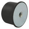 Kipp M10 x 50 mm (D) x 35 mm (OAL) Rubber Spherical Impact Buffer, Galvanized Steel (1/Pkg.), K0576.05003555