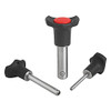 Kipp 0.250" (D) x 2.000" (L) Ball Lock Pins, Self Locking, Thermoplastic/Stainless Steel (1/Pkg.), K0363.38CML32