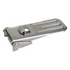 Kipp Adjustable Latch, Screw-on Holes Covered, Grooved Top, Stainless Steel, Style B - With Safety Catch (Qty. 1), K0049.2631162