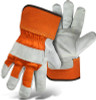 BOSS Orange Gauntlet Cuff Leather Palm Gloves, No Logo