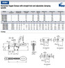 Kipp M5x25 Horizontal Toggle Clamp with Straight Foot and Adjustable Clamping Spindle (Qty. 1), K0661.005001