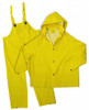 Yellow 35mm PVC Poly Lined 3-Piece Rain Suit, Size: 3XL (3 Suits/Pkg.)