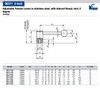 Kipp 1/2-13 Adjustable Tension Lever, Internal Thread, Stainless Steel, 0 Degrees, Size 3 (Qty. 1), K0109.3A52