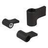 Kipp M8 x 37.5 mm One-Sided Wing Grips without Cap, Steel Bushing, Internal Thread, Size 2, Anthracite Gray (10/Pkg.), K0608.1208