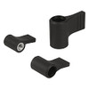 Kipp M5 x 22 mm One-Sided Wing Grips without Cap, Stainless Steel Bushing, Internal Thread, Size 9, Anthracite Gray (10/Pkg.), K0608.10905