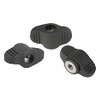 Kipp #8-32 x 28 mm Mini Wing Grips, Stainless Steel Bushing, Continuous Internal Thread (10/Pkg.), K0658.100AE