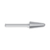 SL-6 Solid Carbide Burrs, Taper Shape Radius, 14 Degree Angle, Single Cut