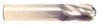 3/4" Dia x 4" OAL x 45/64" Cut Diameter, 2 Flute Solid Carbide End Mills, Single End Ball, Uncoated (Qty. 1)