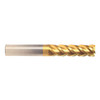 1/2" Cut Dia x 1-1/2" Flute Length x 4" OAL Solid Carbide End Mills, Long Length, Single End Square, 2 Flute, TiN Coated (Qty. 1)