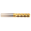 5/8" Cut Dia x 2-1/4" Flute Length x 5" OAL Solid Carbide End Mills, Long Length, Single End Ball, 2 Flute, TiN Coated (Qty. 1)