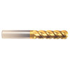 1" Cut Dia x 2-1/4" Flute Length x 5" OAL Solid Carbide End Mills, Long Length, Single End Ball, 2 Flute, TiN Coated (Qty. 1)