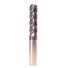 3/16" Cut Dia x 3/4" Flute Length x 2-1/2" OAL Solid Carbide End Mills, Long Length, Single End Ball, 2 Flute, AlTiN - Hard Coat (Qty. 1)
