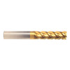 3/4" Cut Dia x 2-1/4" Flute Length x 5" OAL Solid Carbide End Mills, Long Length, Single End Square, 4 Flute, TiN Coated (Qty. 1)