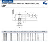 Kipp M20 Adjustable Tension Lever, Internal Thread, Stainless Steel, 0 Degrees, Size 4 (Qty. 1), K0109.4202