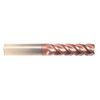 1" Cut Dia x 2-1/4" Flute Length x 5" OAL Solid Carbide End Mills, Long Length, Single End Square, 4 Flute, TiCN Coated (Qty. 1)