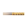 1/8" Cut Dia x 1" Flute Length x 3" OAL Solid Carbide End Mills, Extra Long Length, Single End Ball, 2 Flute, TiN Coated (Qty. 1)