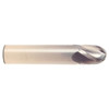 1/32" Cut Dia x 1/16" Flute Length x 1-1/2" OAL Solid Carbide End Mills, Stub Length, Single End Ball, 3 Flute, Uncoated (Qty. 1)