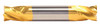 3/64" Cut Dia x 3/32" Flute Length x 1-1/2" OAL Solid Carbide End Mills, Stub Length, Double End Square, 2 Flute, TiN Coated (Qty. 1)