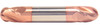 7/64" Cut Dia x 7/32" Flute Length x 1-1/2" OAL Solid Carbide End Mills, Stub Length, Double End Ball, 2 Flute, TiCN Coated (Qty. 1)