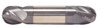 9/32" Cut Dia x 1/2" Flute Length x 2-1/2" OAL Solid Carbide End Mills, Stub Length, Double End Ball, 2 Flute, AlTiN - Hard Coat (Qty. 1)