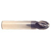 3/8" Cut Dia x 1/2" Flute Length x 2" OAL Solid Carbide End Mills, Stub Length, High Performance, Single End Ball, 4 Flute, AlTiN - Hard Coat (Qty. 1)