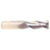 1/2" Flute Dia x 1/2" Shank Dia x 2" Cut Length x 4" OAL Solid Carbide End Mills, Spoon Cutter, 45 Degree Helix, Single End Square, 2 Flute, Uncoated (Qty. 1)
