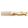 1" Flute Dia x 1" Shank Dia x 2-1/4" Cut Length x 5" OAL Solid Carbide End Mills, Spoon Cutter, 45 Degree Helix, Single End Square, 2 Flute, ZrN Coated (Qty. 1)