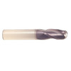 3/4" Flute Dia x 3/4" Shank Dia x 1-5/8" Cut Length x 4" OAL Solid Carbide End Mills, Spoon Cutter, 35 Degree Helix, Single End Ball, 3 Flute, Uncoated (Qty. 1)