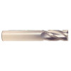 1/8" Cut Dia x 1/2" Flute Length x 1-1/2" OAL Solid Carbide Corner Radius End Mills, Single End Square, 2 Flute, Uncoated