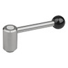 Kipp 5/8-11 Adjustable Tension Lever, Internal Thread, Stainless Steel, 0 Degrees, Size 4 (Qty. 1), K0109.4A62