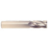 1/8" Cut Dia x 1" Flute Length x 3" OAL Solid Carbide Corner Radius End Mills, Single End Square, 4 Flute, Uncoated
