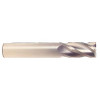 1/2" Cut Dia x 1-1/2" Flute Length x 6" OAL Solid Carbide Corner Radius End Mills, Single End Square, 4 Flute, Uncoated