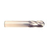 23 mm Dia x 38 mm Flute Length x 100 mm OAL Solid Carbide End Mills, Single End Ball, 3 Flute, Uncoated (Qty. 1)