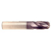 4 mm Dia x 14 mm Flute Length x 50 mm OAL Solid Carbide End Mills, Single End Ball, 2 Flute, AlTiN - Hard Coat (Qty. 1)