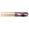 8 mm Dia x 19 mm Flute Length x 63 mm OAL Solid Carbide End Mills, Single End Ball, 4 Flute, AlTiN - Hard Coat (Qty. 1)