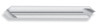 3/8" Body Dia. x 2-1/2" OAL 60 Degree HSS Chatterless Countersink, Double End, Single Flute (Qty. 1)