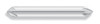 1/8" Body Dia. x 1-1/2" OAL 100 Degree Solid Carbide Chatterless Countersink, Double End, 6 Flute (Qty. 1)