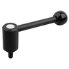 Kipp M10x15 Adjustable Tension Lever, External Thread, 0 Degrees, Size 1 (Qty. 1), K0108.1102X15