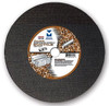 14" x 1/8"(5/32) x 1", 20 mm Cut-Off Wheel with Dual Arbors for Portable Gas Saw - Double Reinforced - Ductile,  Mercer Abrasives 606060 (10/Pkg)