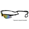 Octane Wraparound Safety Glasses w/Lanyard, Black Frame/Hi-Res Red Lens 15333 (12 Pr.)