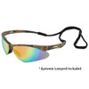 Octane Wraparound Safety Glasses w/Lanyard, Camo/Hi-Res. Red 15340 (12 Pr.)