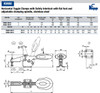 Kipp M6x35 Stainless Steel Horizontal Toggle Clamp with Safety Interlock, Flat Foot, and Adjustable Clamping Spindle (Qty. 1), K0660.106101