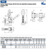 Kipp M5x25 Stainless Steel Vertical Toggle Clamp with Flat Foot and Adjustable Clamping Spindle (1/Pkg.), K0662.105001