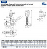 Kipp M6x35 Stainless Steel Vertical Toggle Clamp with Safety Interlock, Flat Foot, and Adjustable Clamping Spindle (1/Pkg.), K0662.106101