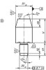 Kipp Cylindrical Straight Bolt, Style B, Short Version, 6mm x 6mm, K0293.206 (10/Pkg.)